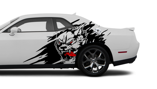 Large Wolf Side Graphic INCLUDES Driver & Passenger