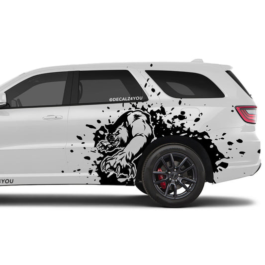 Mean Angry Bear  Side Graphic Includes Driver & Passenger Durango 2018 - Current