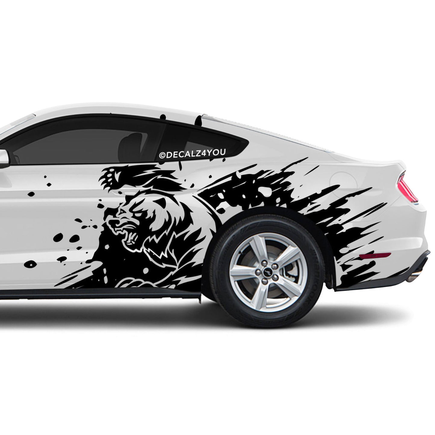 Angry Grizzly Side Graphic Includes Driver & Passenger Mustang 2015 - Current