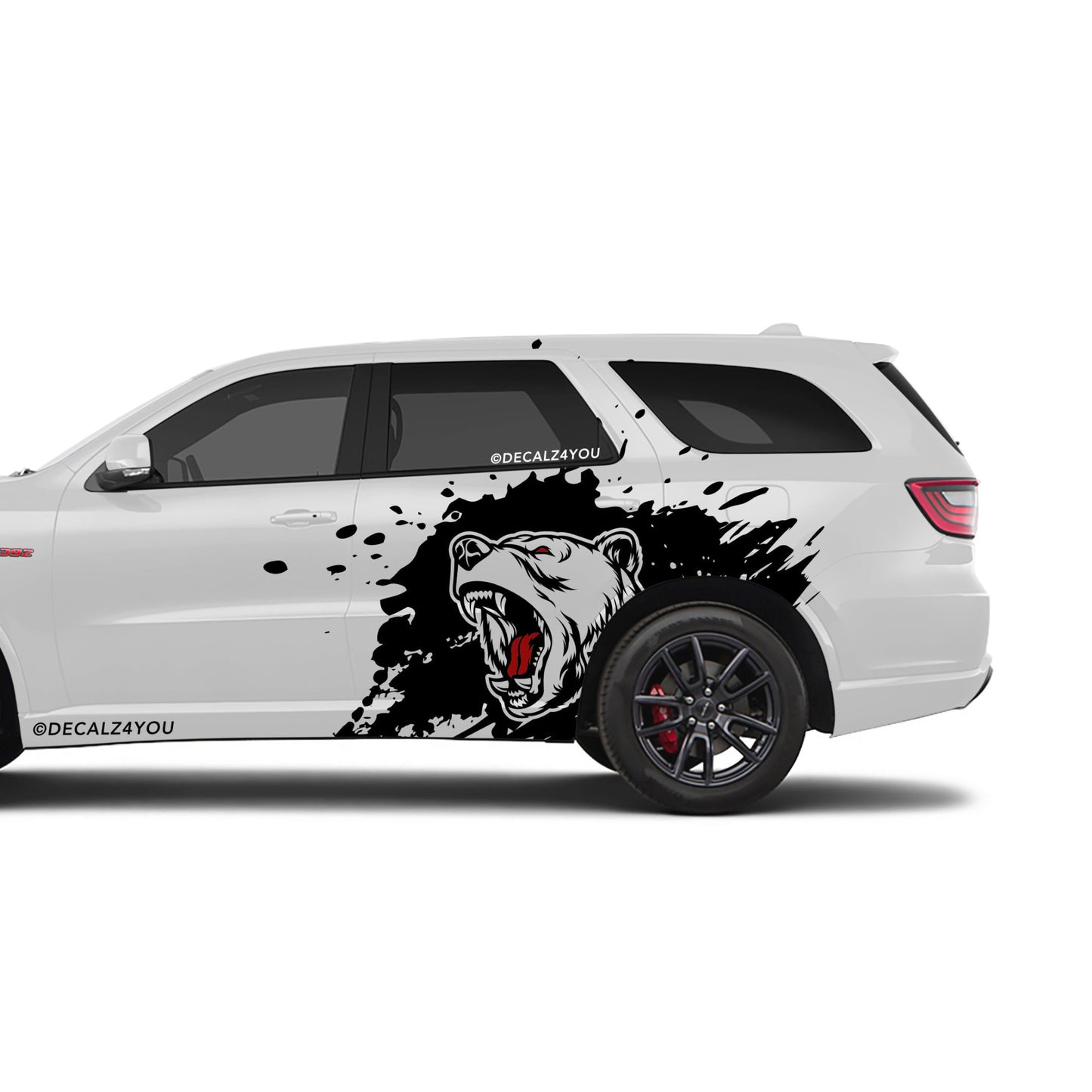 Large Angry Bear  Side Graphic Includes Driver & Passenger Durango 2018 - Current