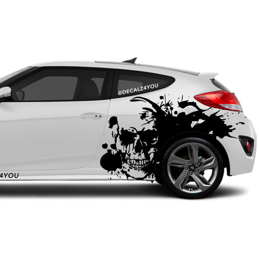 Large Skull Side Graphic Includes Driver & Passenger Veloster 2019 - Current