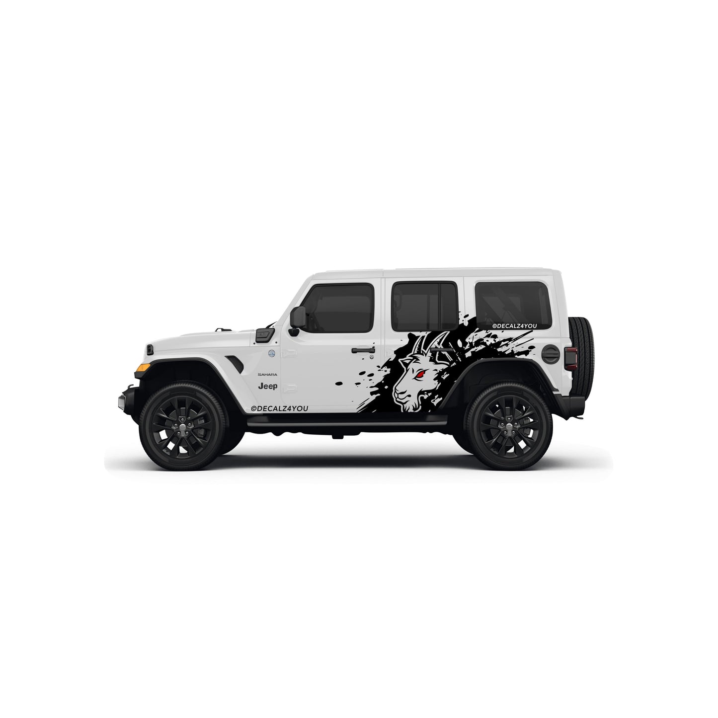 Angry Goat  XL Side Graphic Includes Driver & Passenger Wrangler 2018 - Current