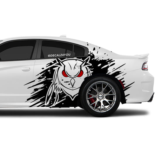 Angry Owl Side Graphic Includes Driver & Passenger Charger 2015 - Current