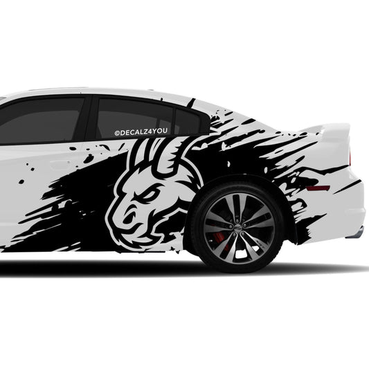 Mean Angry Goat Side Graphic Includes Driver & Passenger Charger 2011 - 2014