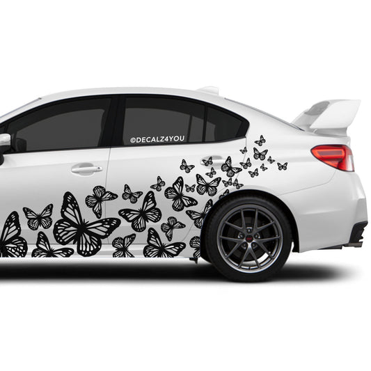 Beautiful Butterflies Side Graphic Includes Driver & Passenger Universal