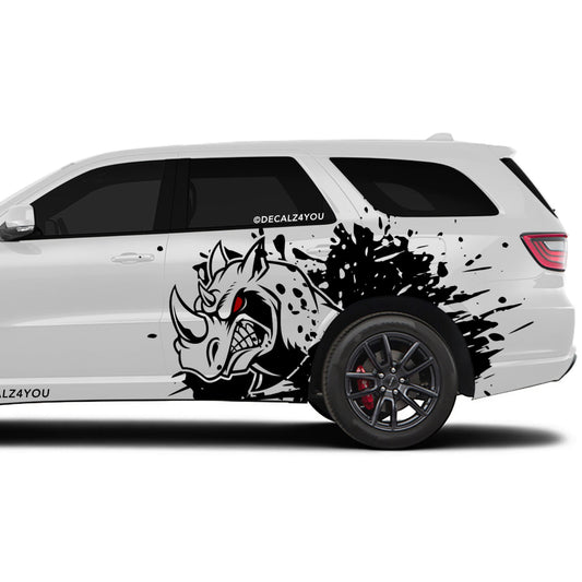 Mean Angry Rhino Side Graphic Includes Driver & Passenger Durango 2018 - Current