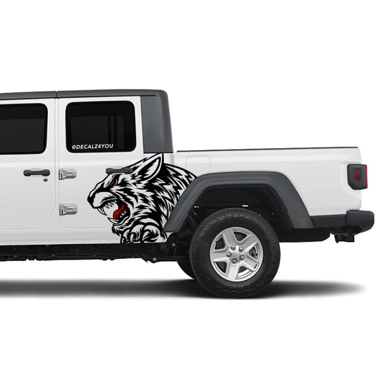 Angry Tiger Side Graphic Includes Driver & Passenger Gladiator 2020 - Current