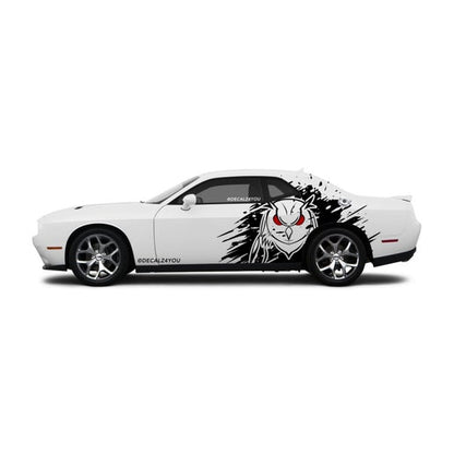 Angry Owl Side Graphic Includes Driver & Passenger Challenger 2008 - Current.