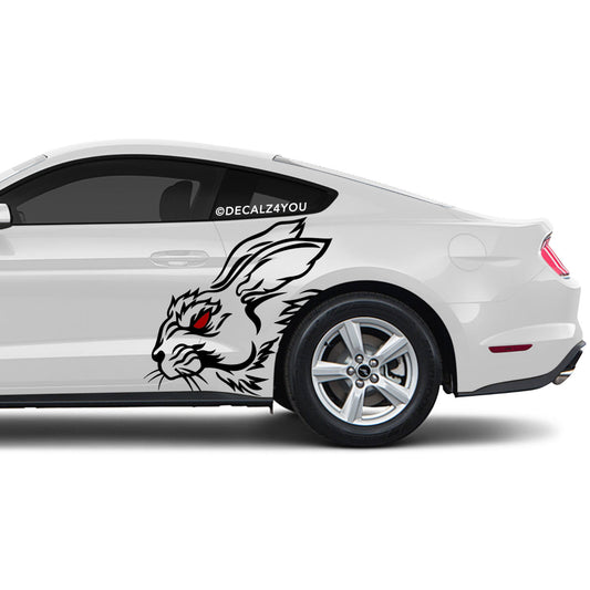Angry Rabbit Side Graphic Includes Driver & Passenger Mustang 2015 - Current