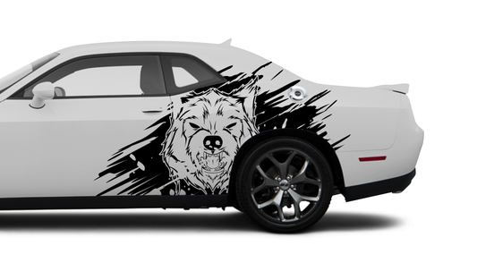 Wolf XLarge Side Graphic Decal INCLUDES Driver & Passenger