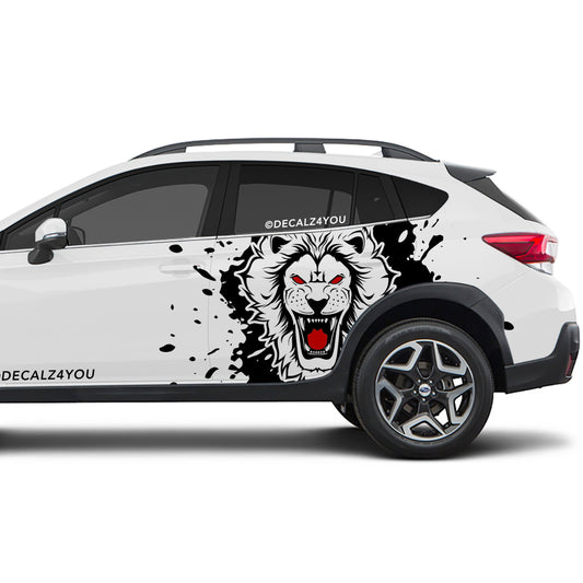 fierce Lion Side Graphic Includes Driver & Passenger Crosstrek 2018 - 2020
