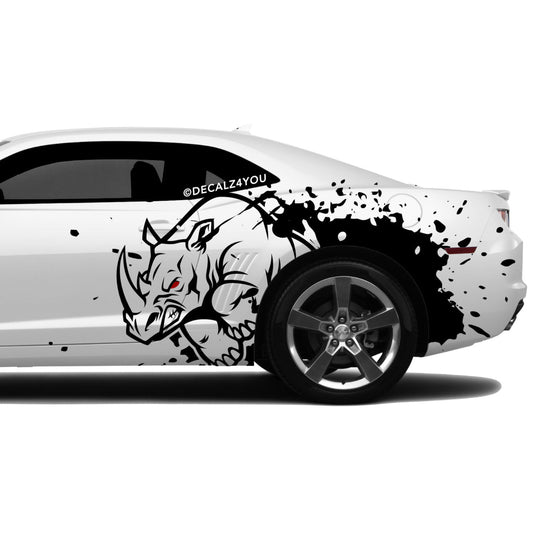 Angry Rhino Side Graphic Includes Driver & Passenger Camaro 2010 - 2015