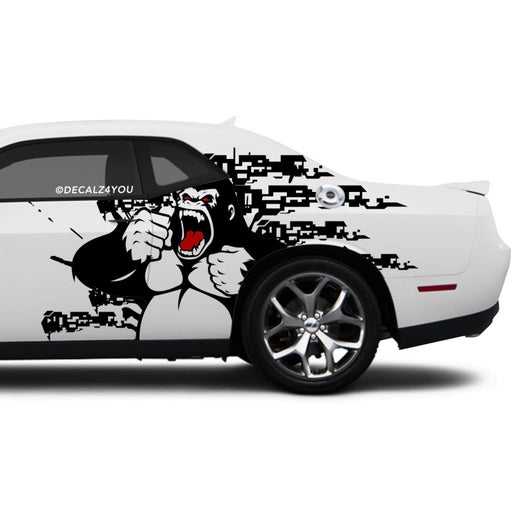 Angry Gorilla Side Graphic Includes Driver & Passenger Challenger 2008 - Current.