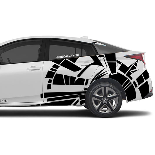 Abstract Extra Large Side Graphic Includes Driver & Passenger Prius 2016 - 2022