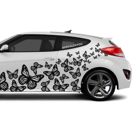 Beautiful Butterflies Side Graphic Includes Driver & Passenger Veloster 2019 - Current