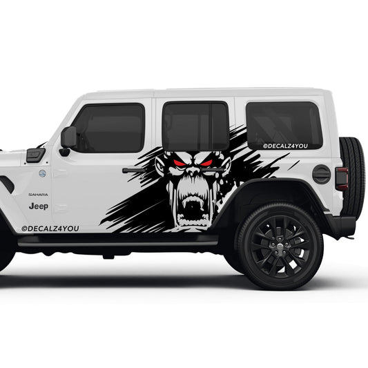 Scary Kong Large Side Graphic Includes Driver & Passenger Wrangler 2018 - Current