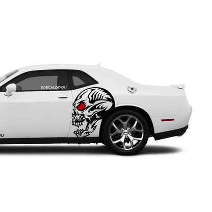 Skull Head Side Graphic Includes Driver & Passenger Challenger 2008 - Current.
