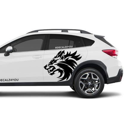 Snarling Wolf Side Graphic Includes Driver & Passenger Crosstrek 2018 - 2020
