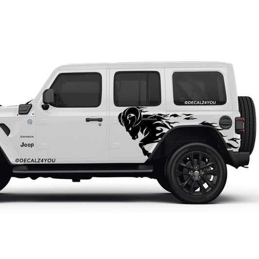 Angry Ram Side Graphic Includes Driver & Passenger Wrangler 2018 - Current