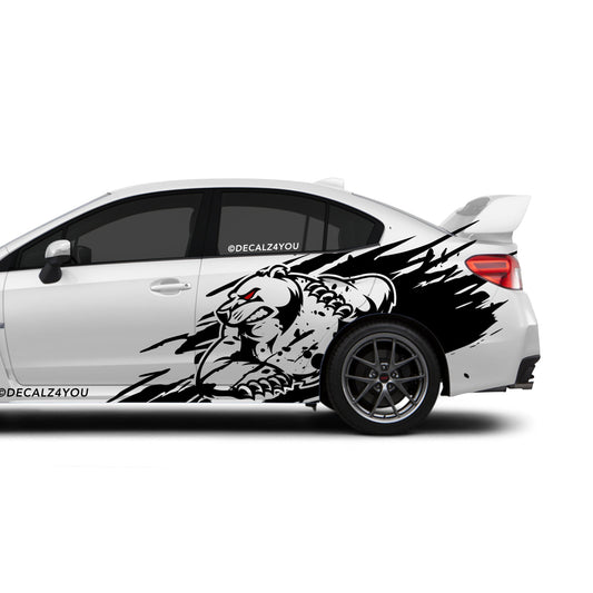 Angry Bear  XL  Side Graphic Includes Driver & Passenger Impreza WRX 2014 - 2021