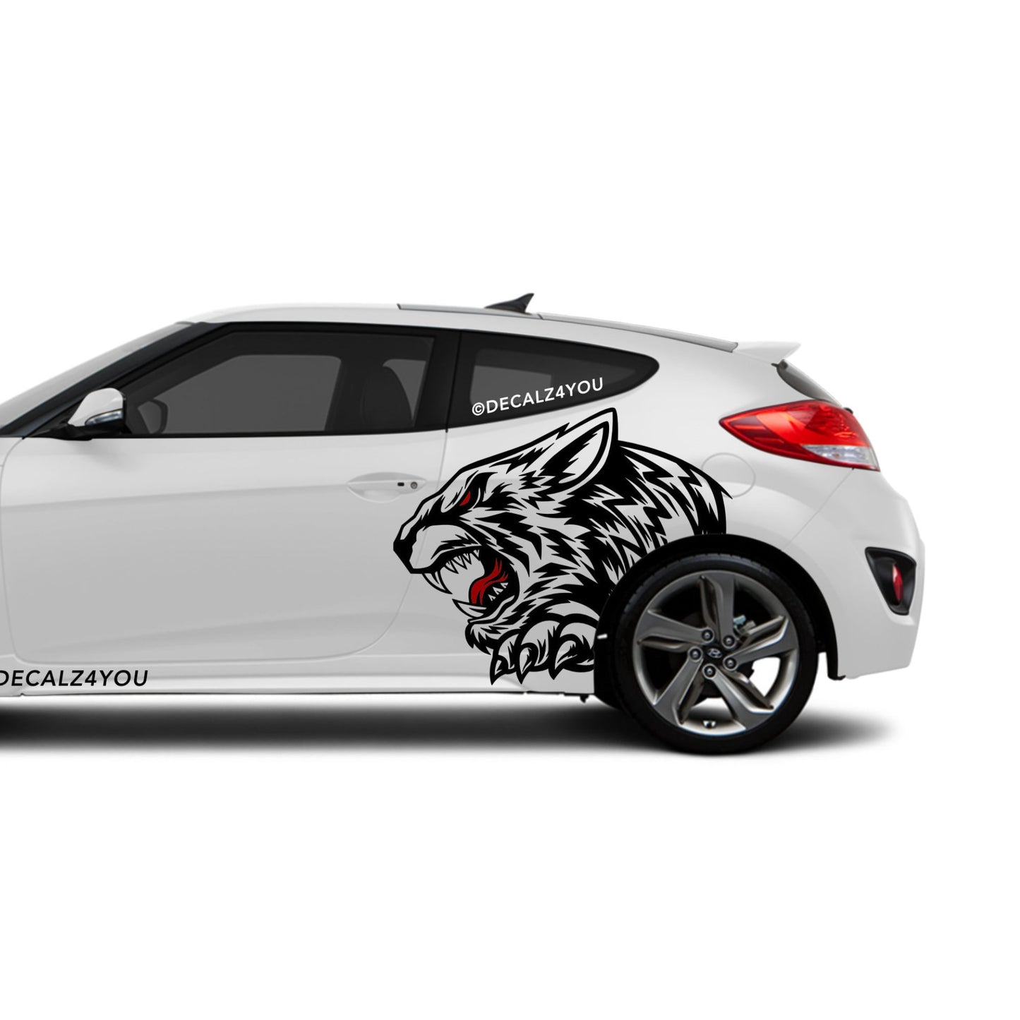 Angry Tiger Side Graphic Includes Driver & Passenger Veloster 2019 - Current