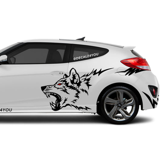 Wolf Side Graphic Includes Driver & Passenger Veloster 2019 - Current
