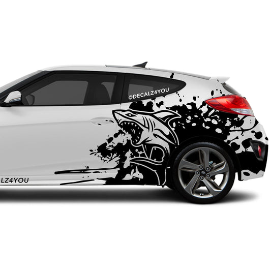 Mean Shark  Side Graphic Includes Driver & Passenger Veloster 2019 - Current