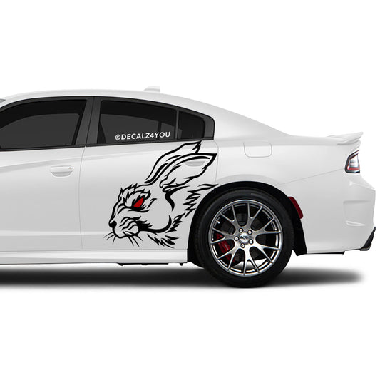 Angry Rabbit Side Graphic Includes Driver & Passenger Charger 2015 - Current