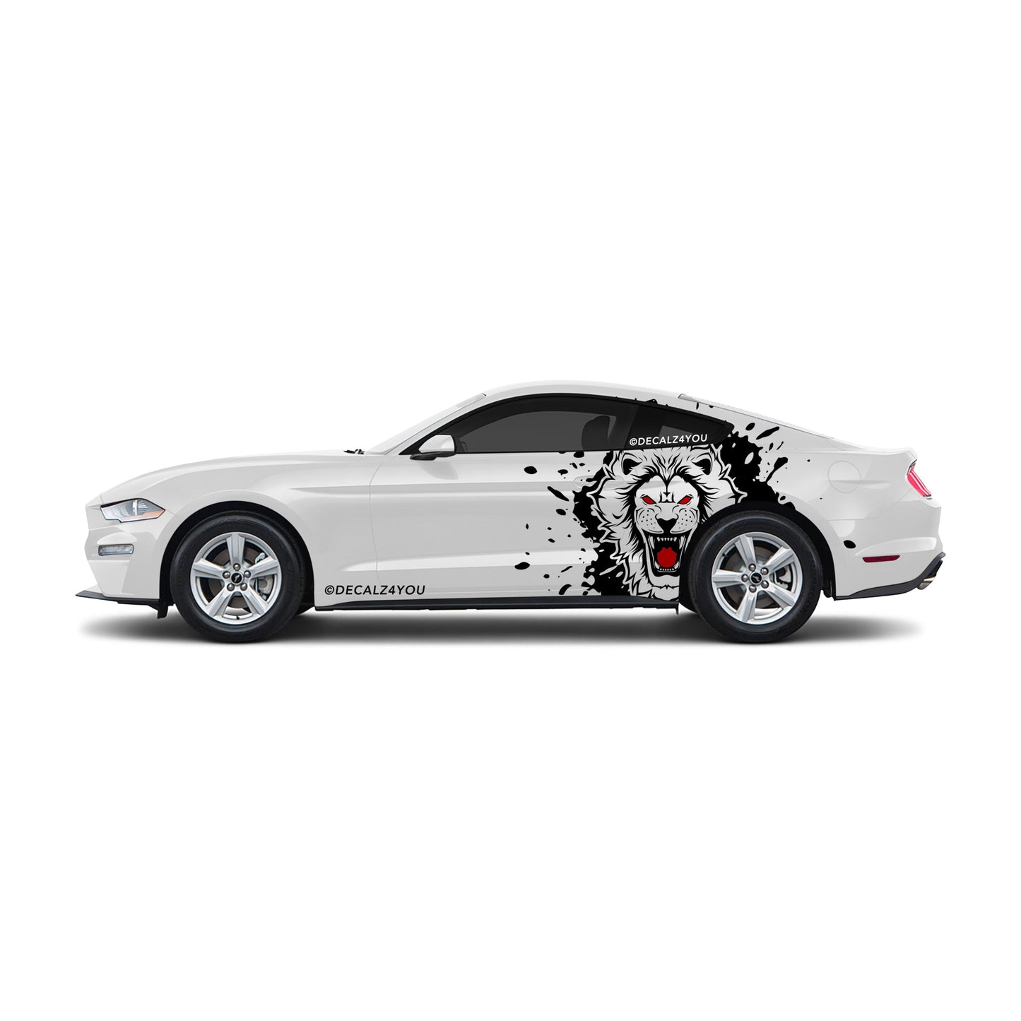 fierce Lion Side Graphic Includes Driver & Passenger Mustang 2015 - Current