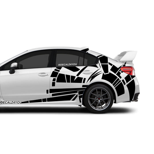 Abstract Extra Large Side Graphic Includes Driver & Passenger Universal
