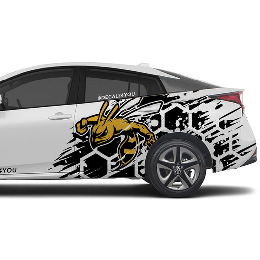 Angry Large Hornet Side Graphic Includes Driver & Passenger Prius 2016 - 2022