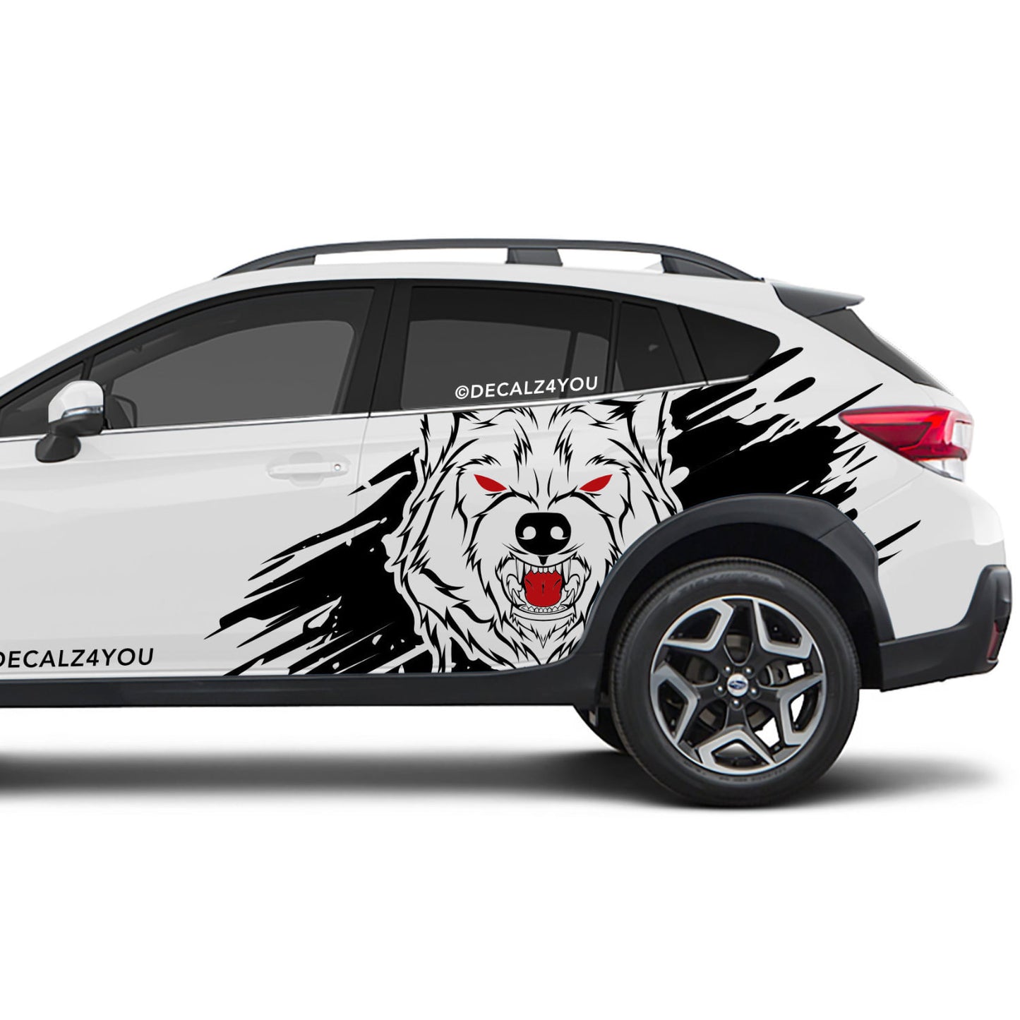 XL Angry Wolf Side Graphic Includes Driver & Passenger Crosstrek 2018 - 2020