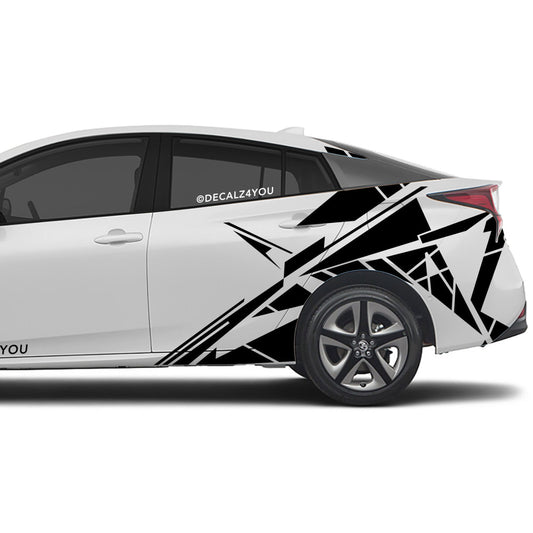 Abstract Lines Side Graphic Includes Driver & Passenger Prius 2016 - 2022