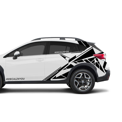 Abstract Lines Side Graphic Includes Driver & Passenger Crosstrek 2018 - 2020