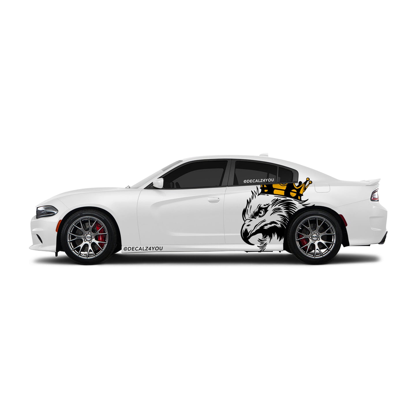 Large King Eagle Head Side Graphic Includes Driver & Passenger Charger 2015 - Current