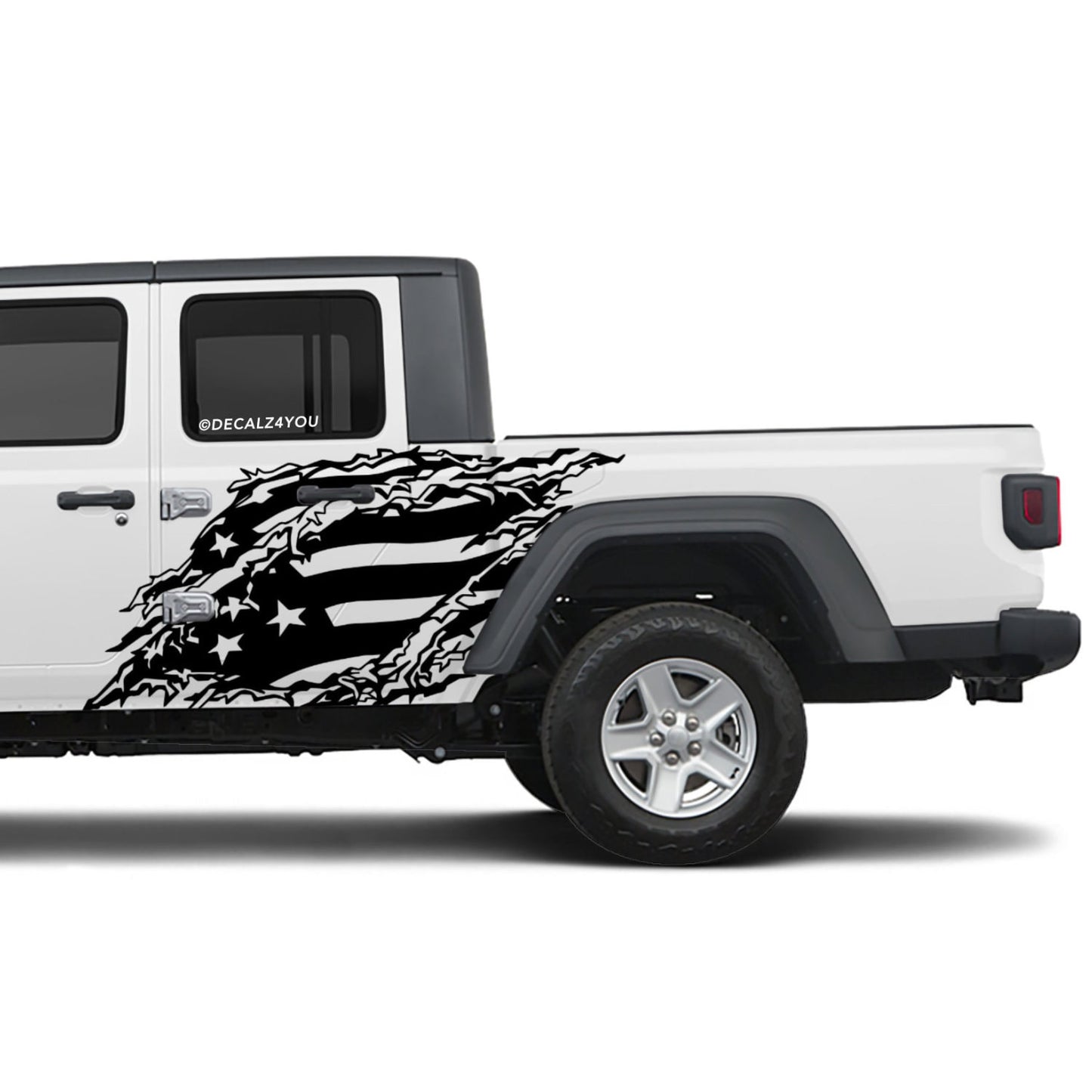 Distressed American Flag Side Graphic Includes Driver & Passenger Gladiator 2020 - Current