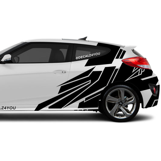 Abstract Large Side Graphic Includes Driver & Passenger Veloster 2019 - Current