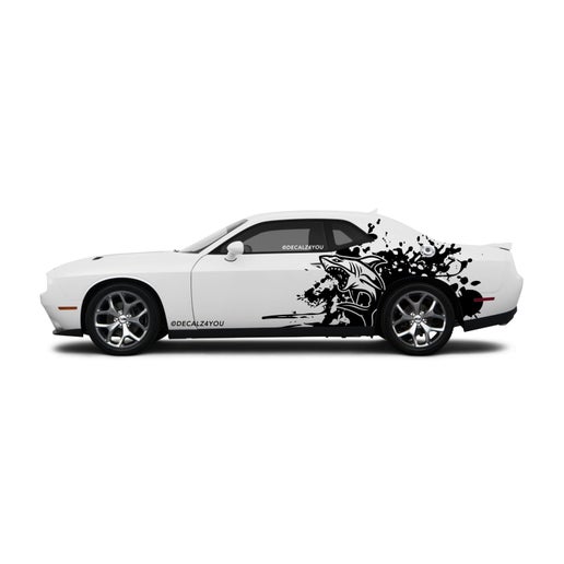 Mean Shark Side Graphic Includes Driver & Passenger Challenger 2008 - Current.