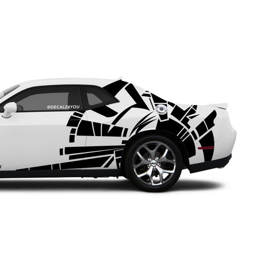 Abstract Extra Large Side Graphic Includes Driver & Passenger Challenger 2008 - Current.