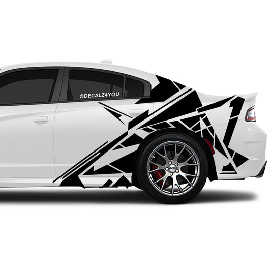 Abstract Lines Side Graphic Includes Driver & Passenger Charger 2015 - Current
