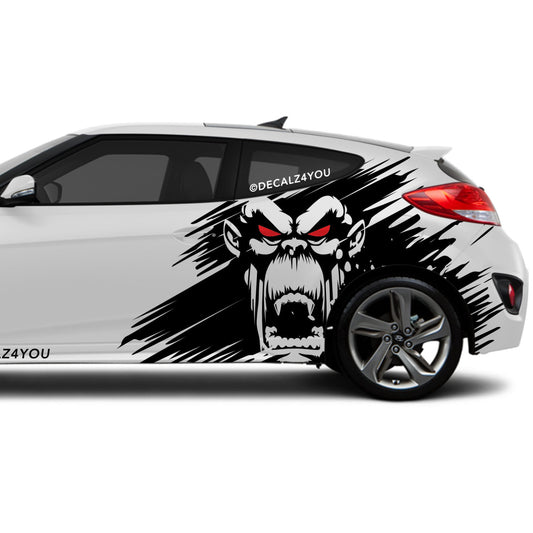 Scary Kong Large Side Graphic Includes Driver & Passenger Veloster 2019 - Current