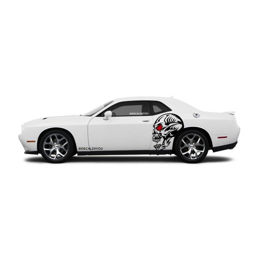 Skull Head Side Graphic Includes Driver & Passenger Challenger 2008 - Current.