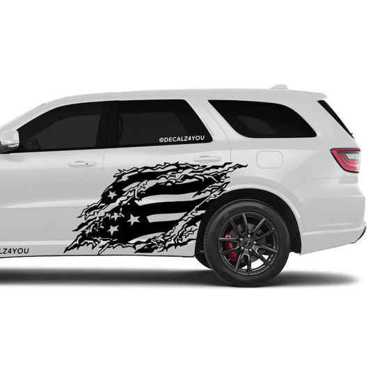 Distressed American Flag Side Graphic Includes Driver & Passenger Durango 2018 - Current