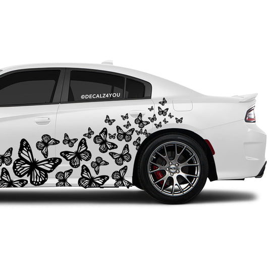 Beautiful Butterflies Side Graphic Includes Driver & Passenger Charger 2015 - Current