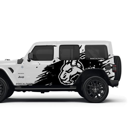 Mean Angry Goat Side Graphic Includes Driver & Passenger Wrangler 2018 - Current
