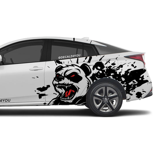 Angry Panda Side Graphic Includes Driver & Passenger Prius 2016 - 2022
