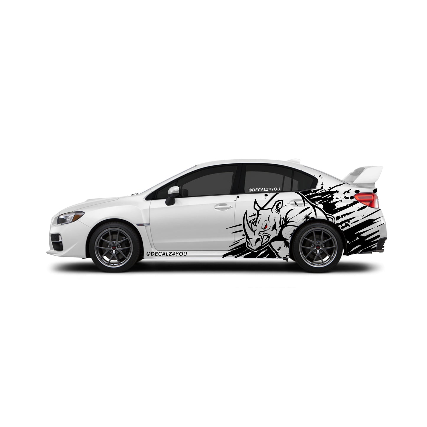Large Angry Rhino Side Graphic Includes Driver & Passenger Impreza WRX 2014 - 2021