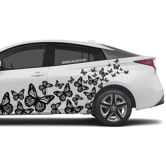 Beautiful Butterflies Side Graphic Includes Driver & Passenger Prius 2016 - 2022
