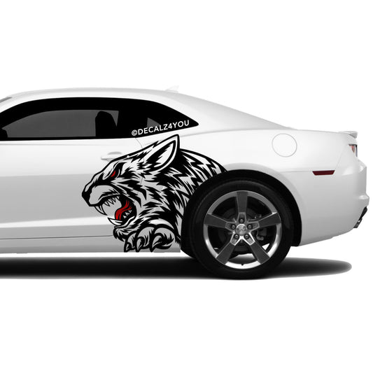 Angry Tiger Side Graphic Includes Driver & Passenger Camaro 2010 - 2015