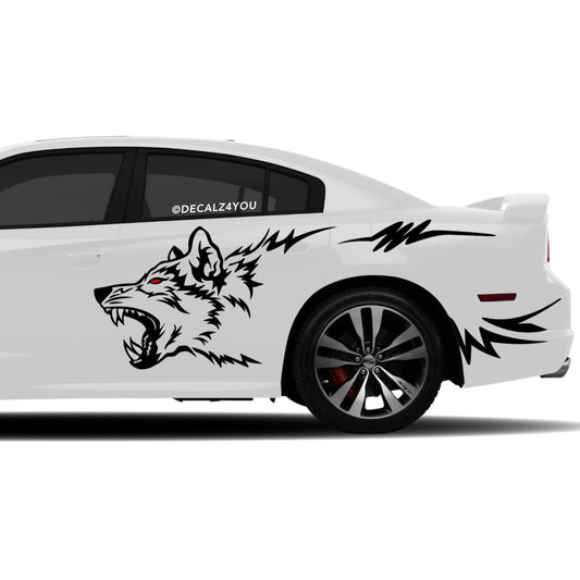 Wolf Side Graphic Includes Driver & Passenger Charger 2011 - 2014